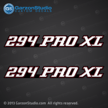 2001 2002 2003 2004 2005 2006 2007 2008 STRATOS BOATS 294 PRO XL DECALS decal set stickers labels hull bass boat fishing 294proxl 