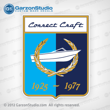 Correct craft 1925-1977 decals old boats