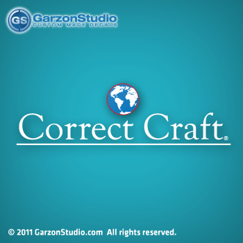 Correct Craft Globe decal for boat hull