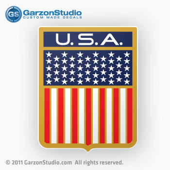 Correct Craft U.S.A Flag Stars and Stripes decal