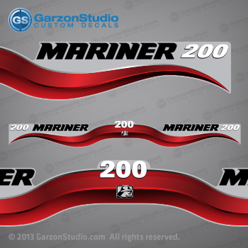 Mariner Outboard Hood Wrap Decal 4 Stroke 37-854694-11 
