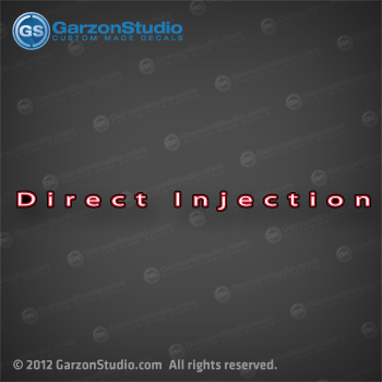 Mercury Direct injection decal yellow for 2006 2007 2008 2009 2010 2011 2011 motor cowling 200xs 250 xs 300 xs 