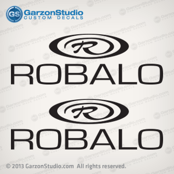 robalo R logo word logo decal set hull decals stickers port side starboard side