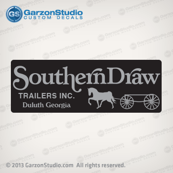 Southern Draw decals trailer stickers decal vintage reproduction replica duluth Georgia
