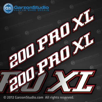 STRATOS BOATS 200 PRO XL DECALS