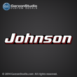 johnson starboard/port rear front engine decal for 2002,2003,2004,2005,2006 outboards graphite smoke gray black motor covers