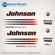 2003 2004 2005 2006 johnson decal set 140 hp 140hp fourstroke four stroke 4 4S EFI Electronic Fuel Injection outboards white engine cover