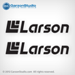 1988 1989 larson boat decal set white decal decals