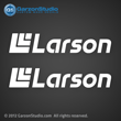 1988 1989 larson boat decal set white decal decals
