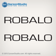 robalo letters word logo decal set hull decals stickers port side starboard side