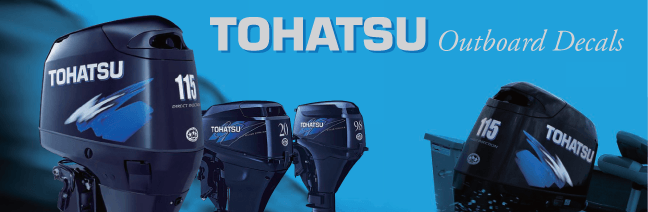 Tohatsu 2hp 2 stroke outboard engine decals/sticker kit 