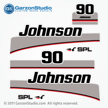 Johnson 90 SPL outboard decals