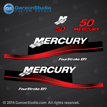 2002 2003 2004 2005 MERCURY 50 hp decal set red 50hp decals cowling graphics
37-883524A02
DECAL SET ME50EFI 4-S 3 CYL (RED)
2002 - 2004
MODELS:

Model

ELPT 4: 1A414123B, 1A41412AB, 1A41412AF, 1A41412CB, 1A41412CF, 1A41412DB, 1A41412ZB, 1A41412ZE, 1A41412ZF.

ELPT-BF 4: 1A414523B, 1A41452AB, 1A41452AD, 1A41452AN, 1A41452CB, 1A41452CD, 1A41452CN, 1A41452DB, 1A41452DD, 1A41452DN, 1A41452FD, 1A41452FN, 1A41452ZB, 1A41452ZD, 1A41452ZN.
    
ELHPT 4: 1A50411ZD, 1A50411ZE, 1A514113D, 1A51411AB, 1A51411AD, 1A51411AN, 1A51411CD, 1A51411CN, 1A51411DD, 1A51411FD, 1A51411ZB, 1A51411ZD, 1A51411ZE.

ELPT 4: 1A50412ZD, 1A50412ZE, 1A50452ZD, 1A50452ZE, 1A514123B, 1A514123D, 1A51412AB, 1A51412AD, 1A51412AN, 1A51412CB, 1A51412CD.
ELPT: 1A51412CN.
 
Mercury 883524A02 DECAL SET (MERC 50)(TRACKER 50)(2002-2004) 
MERCURY 50 EFI (4 CYL.)(4-STROKE) Mercury
50HP Mercury Serial Numbers: 0P153500 THRU 0P400999

MERCURY 50 EFI (4 CYL.)(4-STROKE) Mercury
50HP Mercury Serial Numbers: 0T409000 THRU 1B344306 
Starboard side decal,
Port Side decal,
50 hp front decal,
50 hp rear decal,
37-859269-7, Four Stroke decal,

