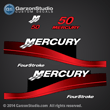 1999 2000 2001 2002 2003 2004 mercury 50 hp decal red black
