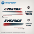 2004 2005 2006 EVINRUDE 135 hp DIRECT INJECTION BOMBARDIER decals set kit WHITE ENGINE COVERS