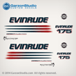 2004 2005 2006 EVINRUDE 175 hp DIRECT INJECTION BOMBARDIER decals set kit WHITE ENGINE COVERS