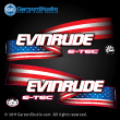 evinrude etec stars and stripes decals for blue H.O. engines