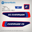 Evinrude Outboard decals 15 horsepower 1976 0279931