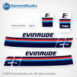 Evinrude Outboard decals 25 horsepower 1978 0281131 decal set
