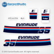 Evinrude Outboard decals 25 horsepower 1978 0281133 0281134 decal set