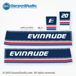 evinrude outboard decals 1983 20 hp horsepower 0282039