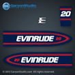 Evinrude Outboard decals 20 horsepower 1998-1999 BE20SRECB BE20SRLECB