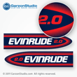 Evinrude Outboard decals 2 horsepower 1998-1999
