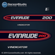 1998 1999 Evinrude Outboard decals 200 hp 200hp horsepower vindicator
