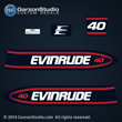 Evinrude Outboard decals 40 horsepower 1998