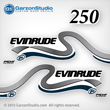 1999 2000 Evinrude Outboard decals 250 hp 250hp horsepower ficht direct fuel injection decal set