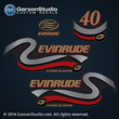 1999 2000 Evinrude Outboard decals 40hp 40 hp horsepower 4 stroke electronic fuel injection decal set
5031142 5031133 5031127 
5031135 40 Models Only
EVINRUDE 1999 E40PL4EES
EVINRUDE 2000 E40PL4SSC
5031556	ENGINE COVER ASSY
