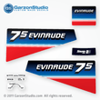 1980 Evinrude Outboard decals 7.5 horsepower 8 hp 0281463 DECAL SET