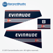 Evinrude Outboard decals 8 horsepower set