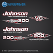 Johnson Outboard Decal gt200 gt 200 v6 flames collection garzonstudio decals