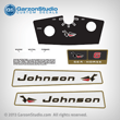1965 Johnson 6 hp 6HP decal set Decals CD-22 MOTOR COVER