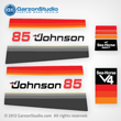 Johnson 1978 85 hp decal set V4 Magflash CD sticker kit replica 388786 388787