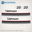 1985 Johnson 20 hp 20hp decal set 0393819