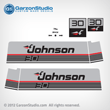 1987 1988 Johnson 30 hp decal set gray decals late 80's