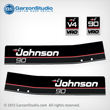 1989 1990 Johnson 90 hp 90hp vro v4 decals outboard decal set