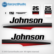 1997 1998 johnson outboard 25 hp decal set decals 0343188 0343190 0343192 20hp 0343189 0343190 034319