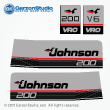 1987 1988 johnson outboard 200 VRO V6 silver decals