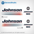 2002 2003 2004 2005 2006 johnson decal set 90 hp 90hp  outboards white engine cover