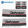 1987 1988 Johnson 225 hp decals VRO V6 gray Outboards Decal set