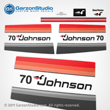Johnson 1977 70 hp decal set red/black late 70's