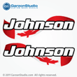Johnson Outboard Decal Canadian Flag
