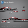 1997 Mariner 75 hp Decal set red decal set 
823419A97 DECAL SET red
