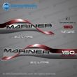 1996 1997 1998 Mariner 150 hp 2.0 litr Decal set red decals