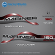 1996 1997 1998 Mariner 150 hp MAGNUM EFI 2.5 litre Decal set red decals