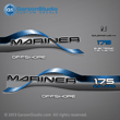 1996 1997 1998 Mariner 175 hp offshore 2.5 litre Decal set Blue decals