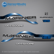 1997 1998 Mariner 125 hp offshore 2S 2 Two Stroke Decal set blue decal set